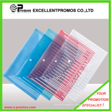 A4 Transparent Color Buckle File Pocket with Button (EP-F9143)